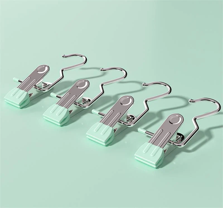 Anti rust Clip Space saving Clothespin Hat Pants Storage Hanging Travel Hook