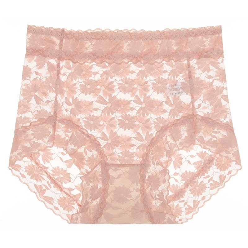Sexy Seamless Thin Lace Silk Care Panties