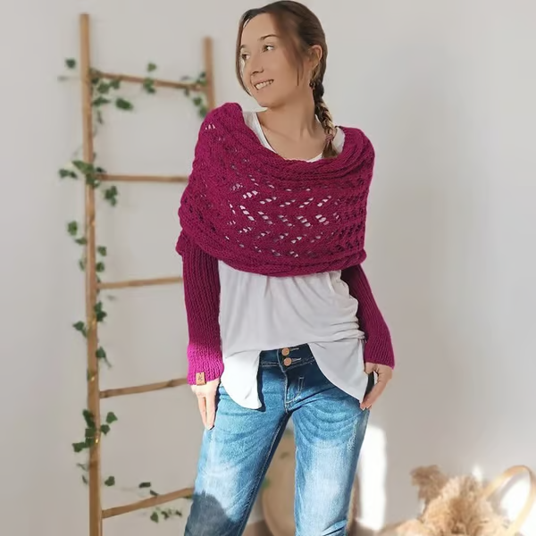 Knitted Wrap Shrugs For Women
