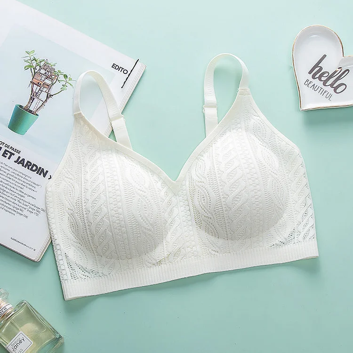Seamless Wireless Elastic Lace Bra