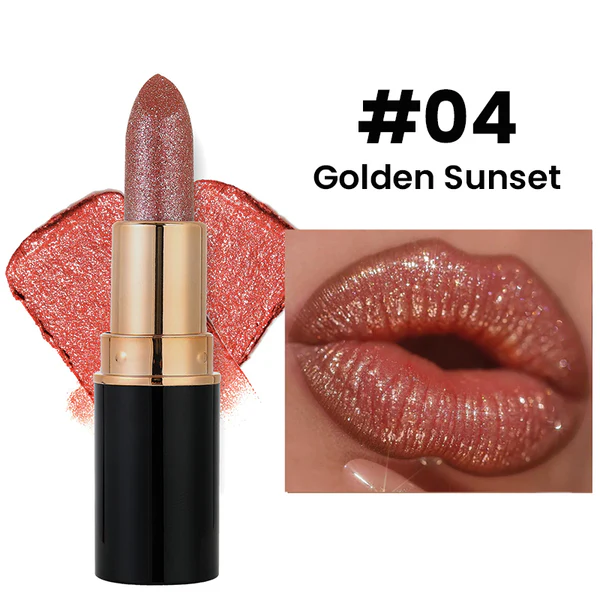 Waterproof Moisturizing Glitter Lipstick
