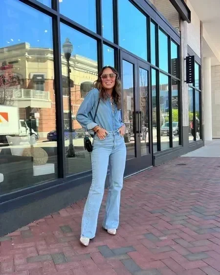 Womens 2024 Summer Ultra High Rise Stretch Flare Jean