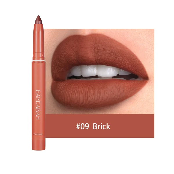12 COLOR HANDAIYAN ROTATING SHARPENABLE MATTE LIPSTICK PENCILS