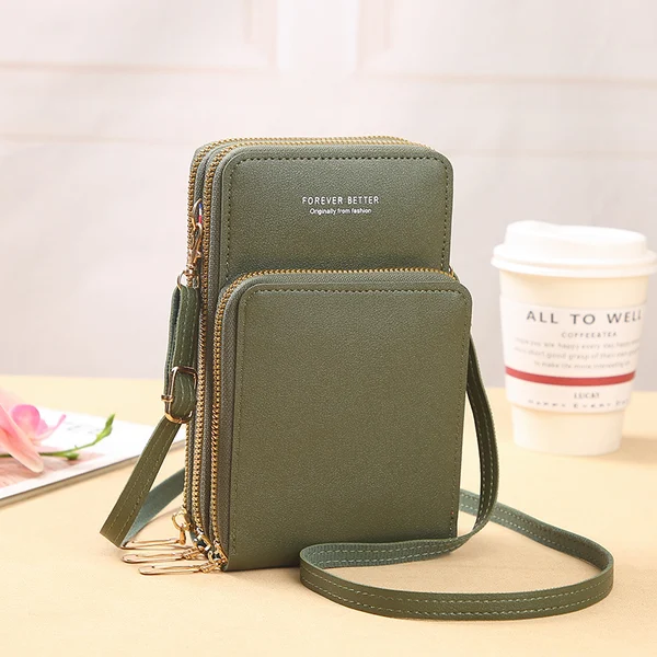 Leather Small Crossbody Bag Mini Messenger Shoulder Handbag