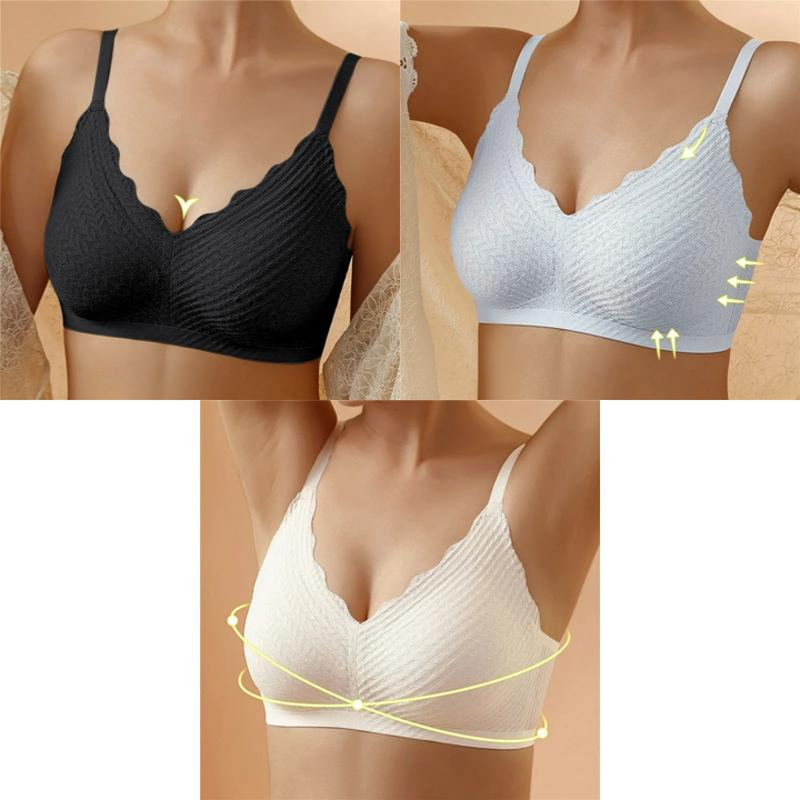 🔥Hot Sell🔥⏰LAST DAY 50% OFF⏰Transpirable Ice Silk Wireless Push Up Plus Size Bra