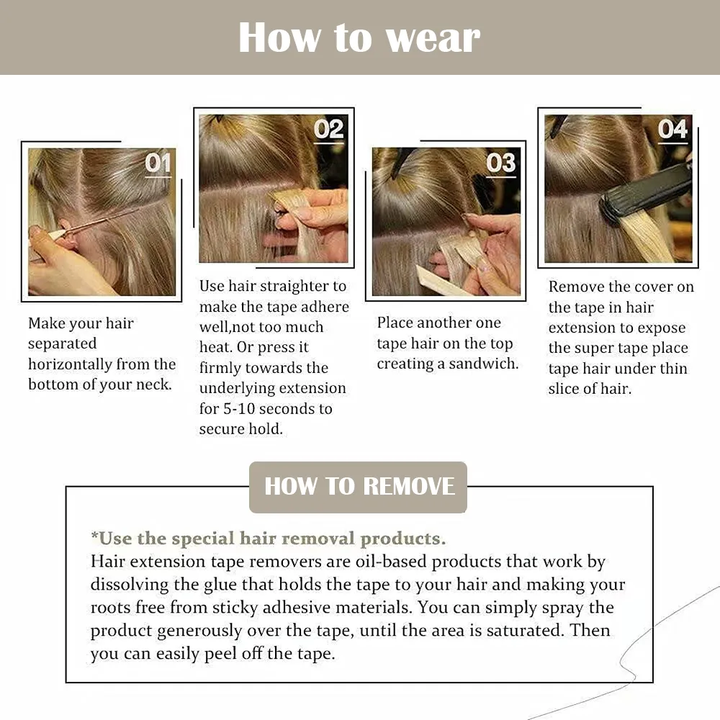 Seamless Injected Hand-Tied Invisible Tape In Hair Extension