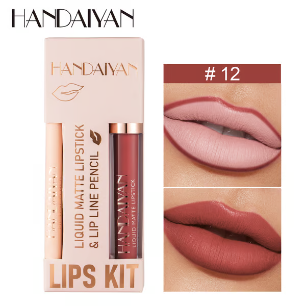 Lipstick Lip Liner Matte Waterproof Non-fading Non-stick Lipstick