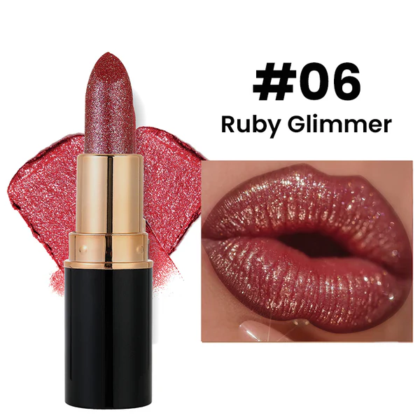 Waterproof Moisturizing Glitter Lipstick