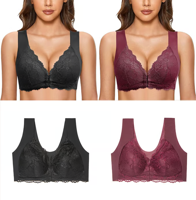 Full Coverage Front Closure Support Bra Comfort Sleep Bra