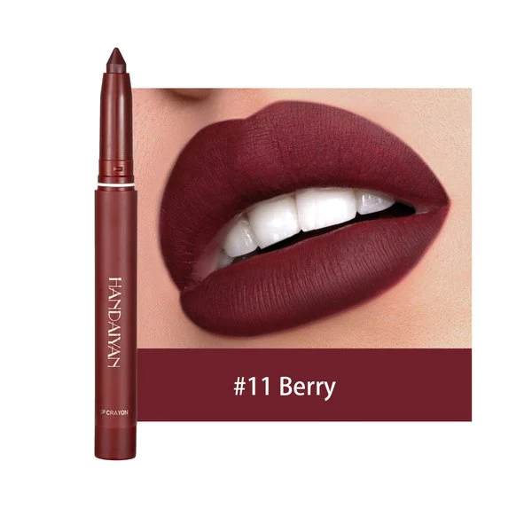 12 COLOR HANDAIYAN ROTATING SHARPENABLE MATTE LIPSTICK PENCILS