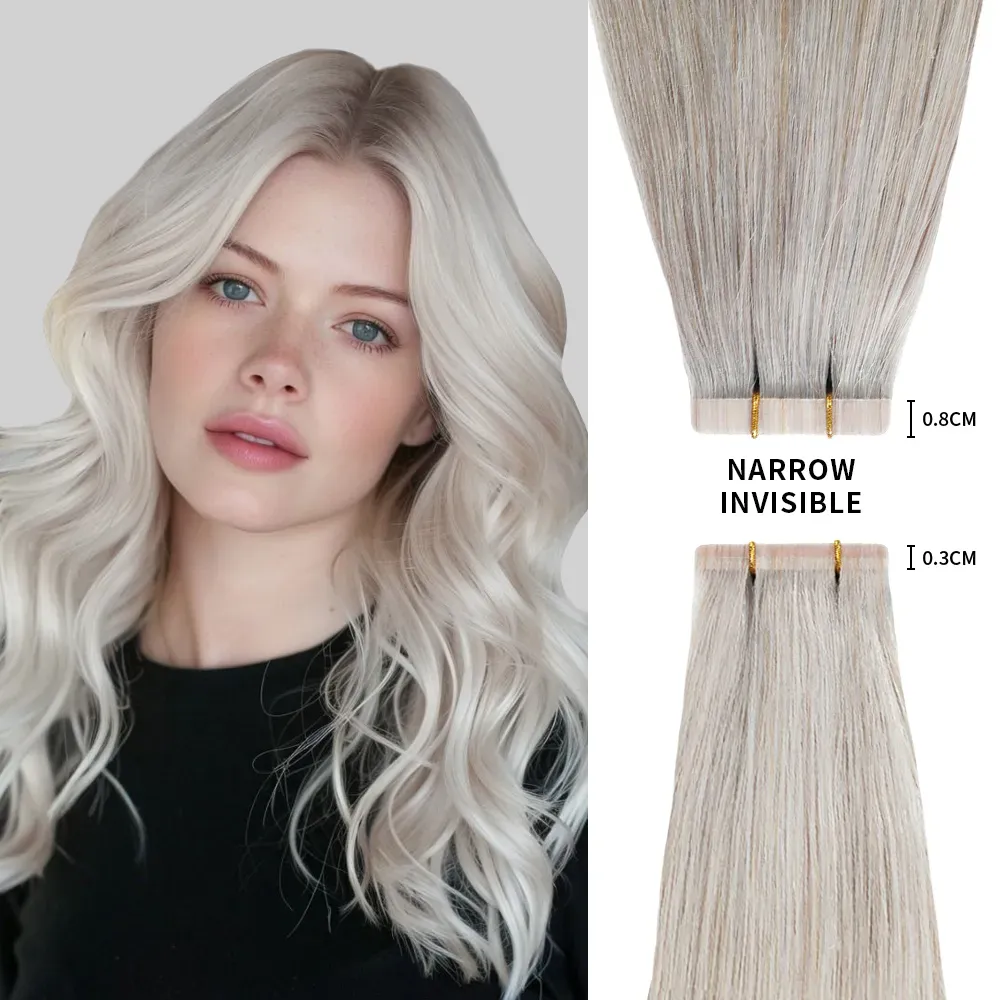 Seamless Injected Hand-Tied Invisible Tape In Hair Extension