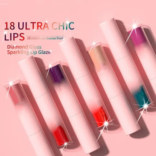 18 Color Diamond Lip Gloss Matte to Shimmer Liquid