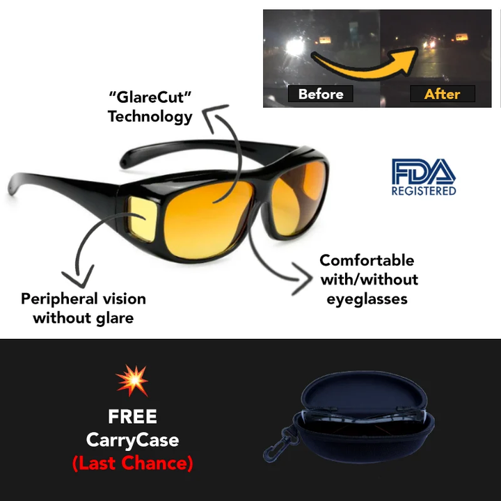 🔥HOT SALE 49% OFF🔥Headlight Glasses with GlareCut Technology(Drive Safely at Night)