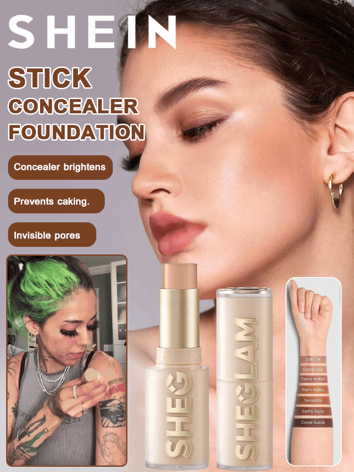Multi-color natural fit shadow contour concealer stick