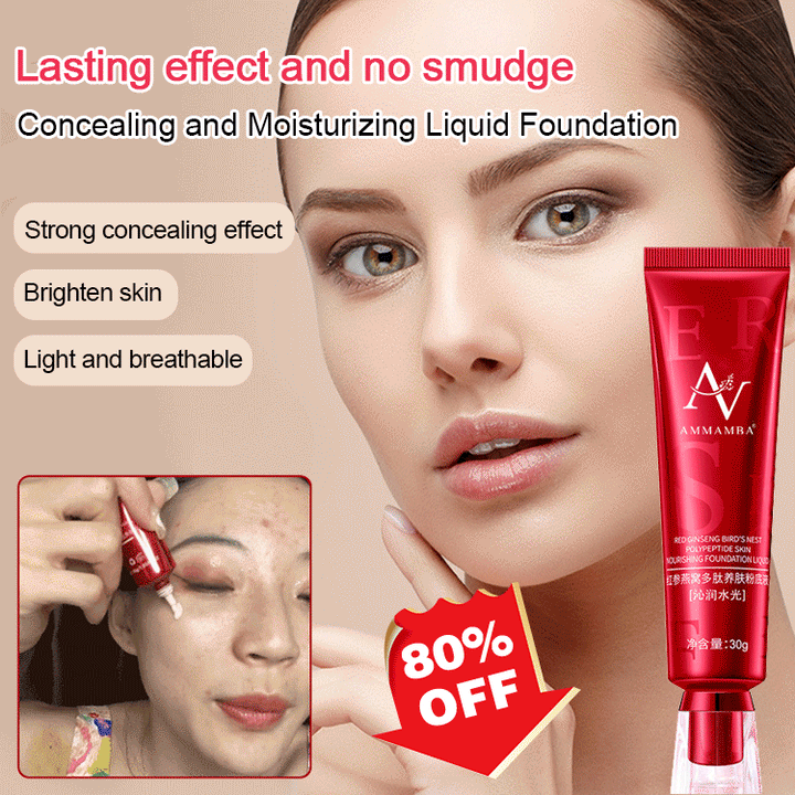 Red Ginseng Birds Nest Peptide Skin Nourishing Foundation