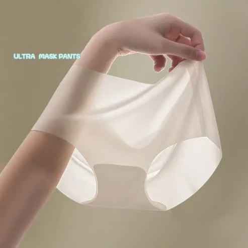 Ultra Thin Ice Silk Panties for Women  Leak Proof Non-Marking Invisible Breathable Sexy Briefs