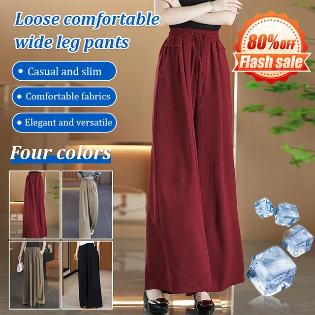 High Waisted Loose Pants Comfortable Wide Leg Pants