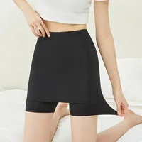 Front full coverage seamless ice silk safety pants