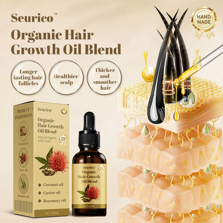 Organic hair growth oil blend