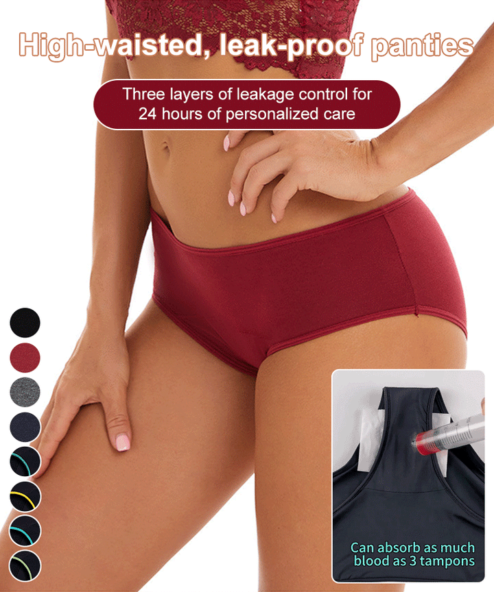 Plus Size High Waist Leak Proof Panties