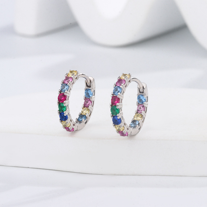 copper plus zircon Earrings