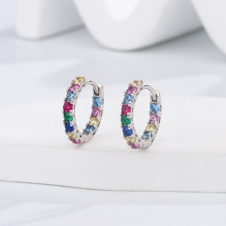 copper plus zircon Earrings