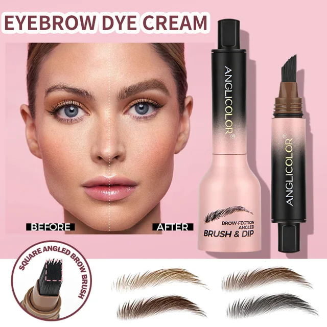 Waterproof quick drying natural coloring eyebrow dye