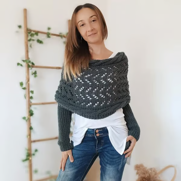 Knitted Wrap Shrugs For Women