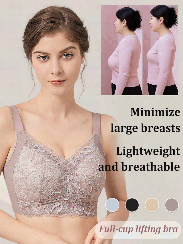 Full coverage bra with side support for a minimized look and lift perfect for supermodel figures.