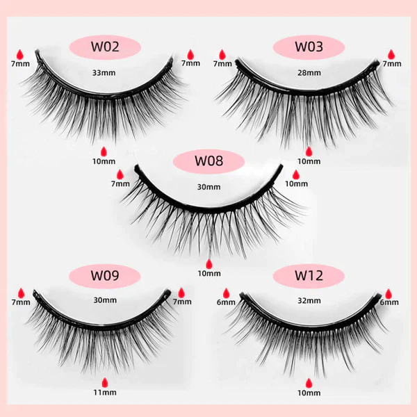 Glue free self adhesive false eyelashes