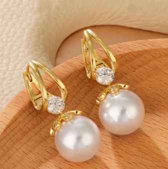 Sparkly Huggie Dangle Earrings
