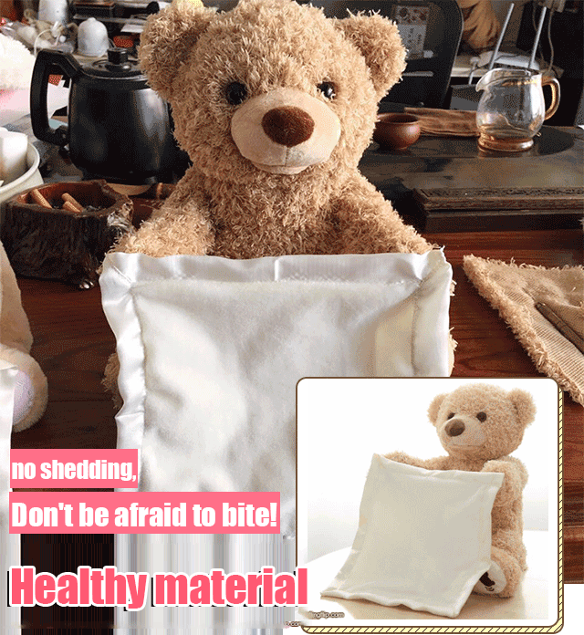 Hide and seek electric teddy bear