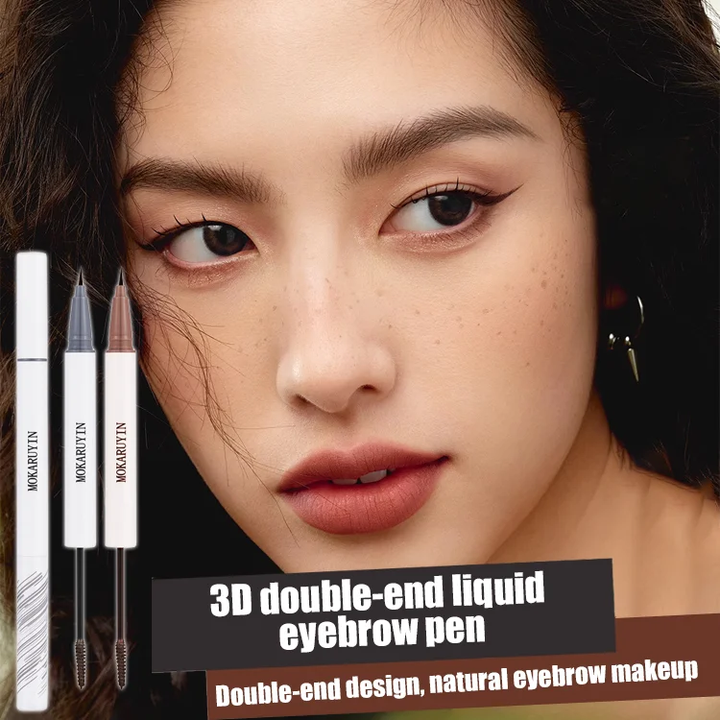 3D double end liquid eyebrow pen