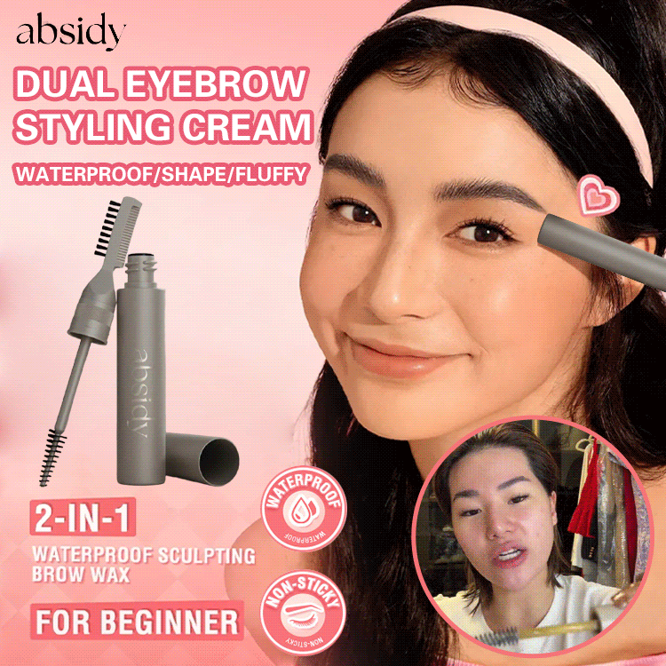 Natural three-dimensional double-ended eyebrow shaping cream