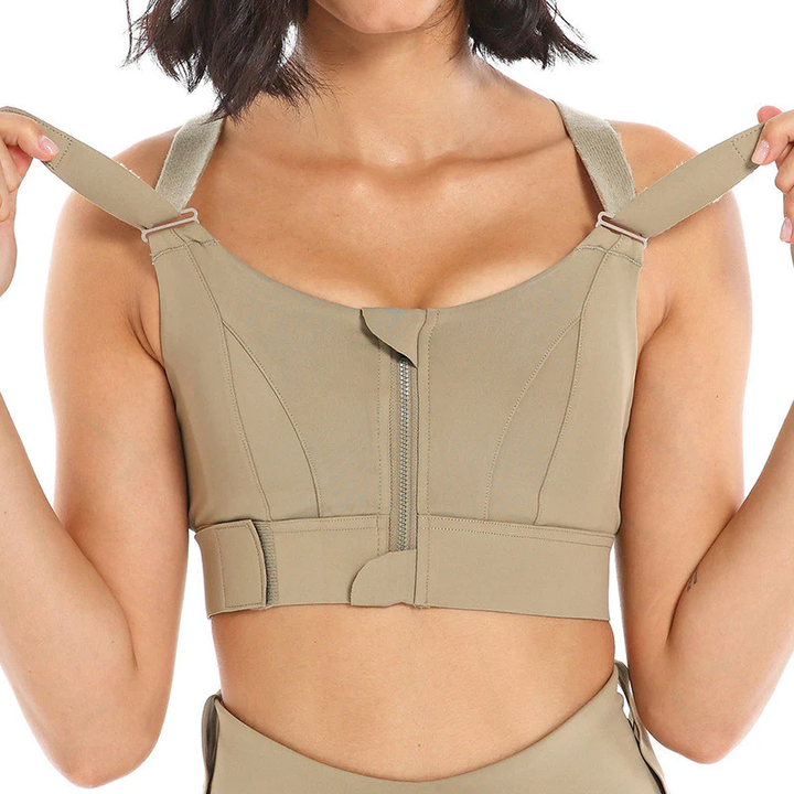 Criss Cross Back Sport Bra with Adjustable Straps