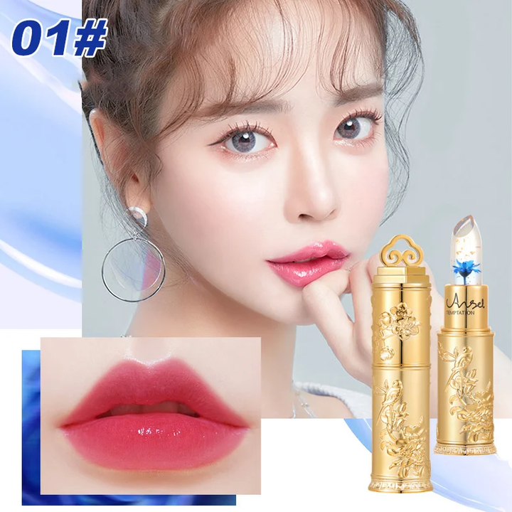 Crystal Jelly Flower Lipstick Color Changing with Temperature