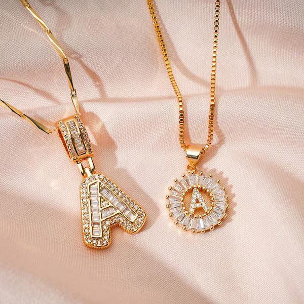 Initial Letter Pendant Necklaces