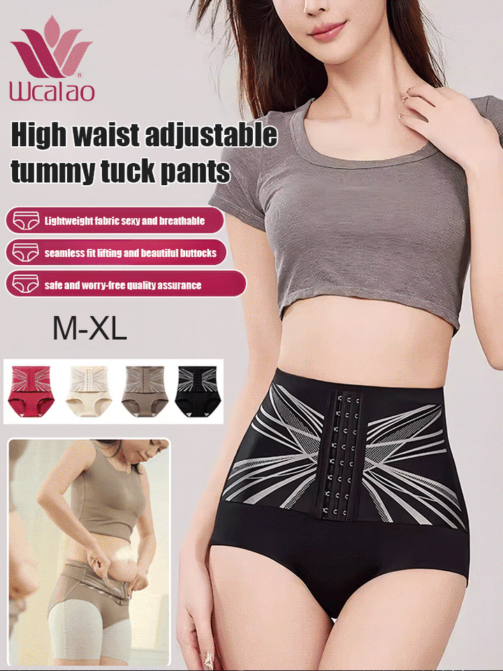 Fashionable waist buttoned tummy shaving pants