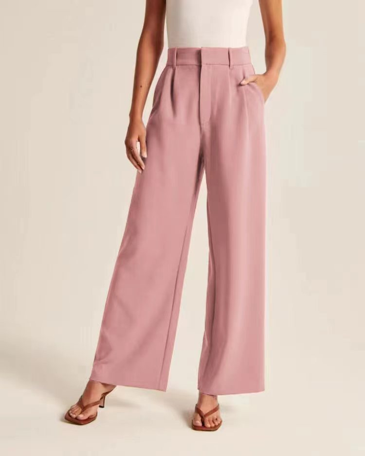 HIGH WAIST TAILORED WIDE LEG PANTS