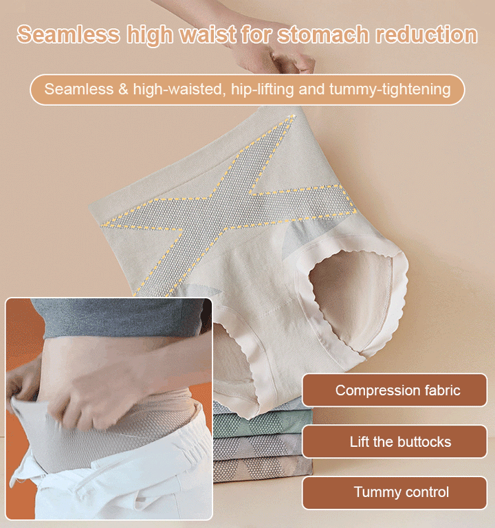 [ Antibacterial Mulberry Silk] High-waisted Tummy Control Shaping Briefs for Women