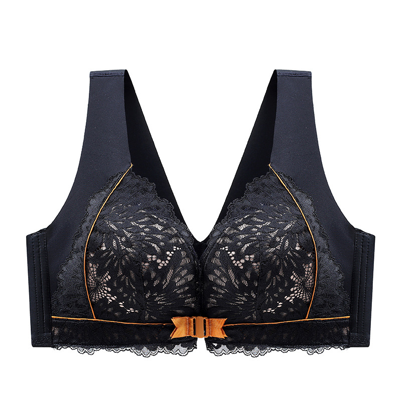 Front-Clasp Lace Bra with Lift and Anti-Sagging Design