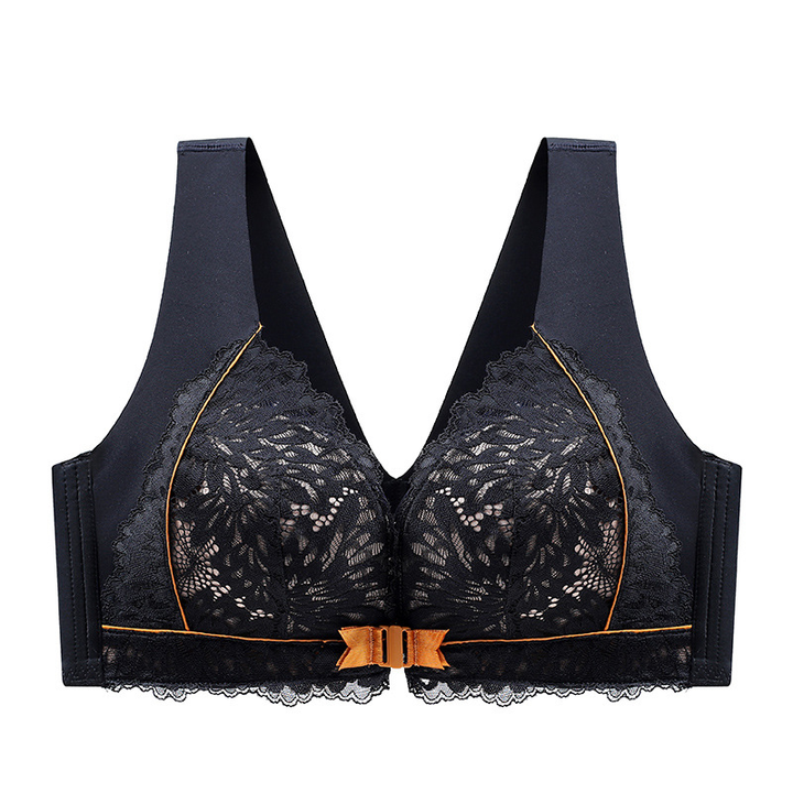 Front-Clasp Lace Bra with Lift and Anti-Sagging Design