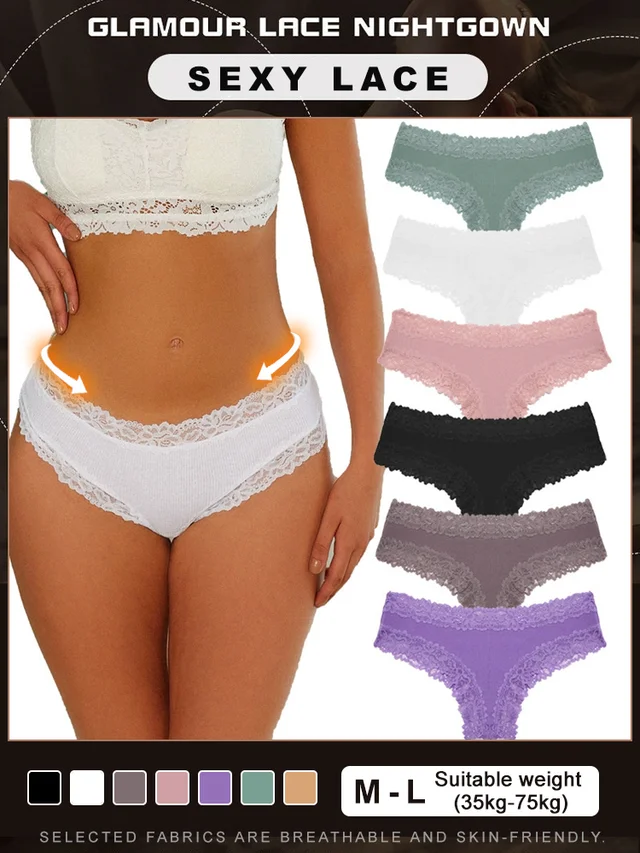 Mid-rise ribbed cotton crotch sexy and comfortable briefs