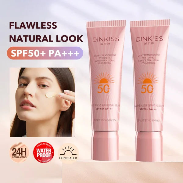 Achieves Korean flawless glass skin!Whitening Sunscreen Foundation