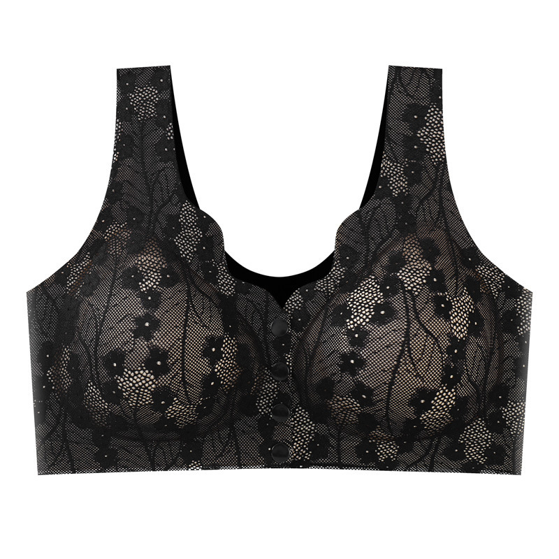 Ageless four button front button bra