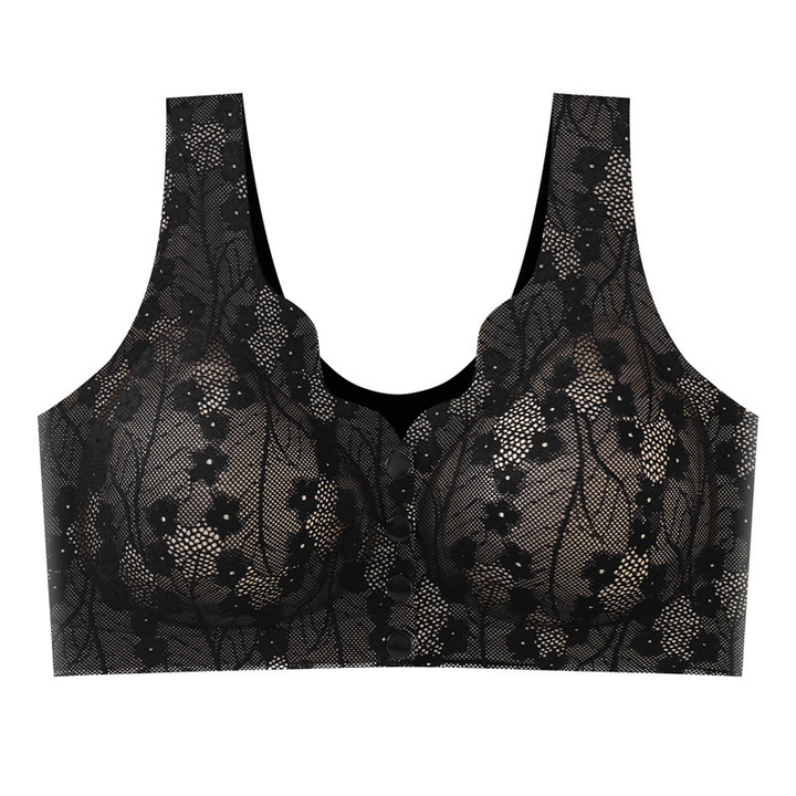 Ageless four button front button bra