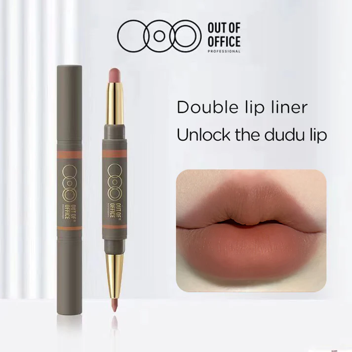 One stroke two uses double ended lipstick pencil