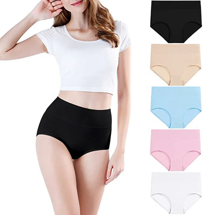 Plus Size High Waist Hip Lifting Cotton Panties for Women