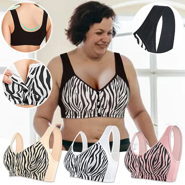 Front closure leopard print Acutefebruary bra