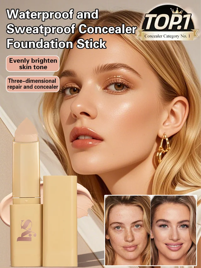Waterproof and sweat-proof concealer foundation stick